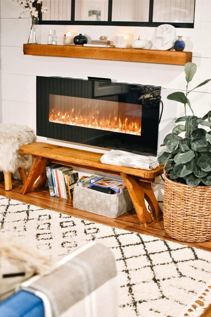 A cozy fireplace adding warmth and charm to a lease to own home in Raleigh, creating a comfortable and inviting atmosphere for homeowners seeking a flexible path to homeownership.