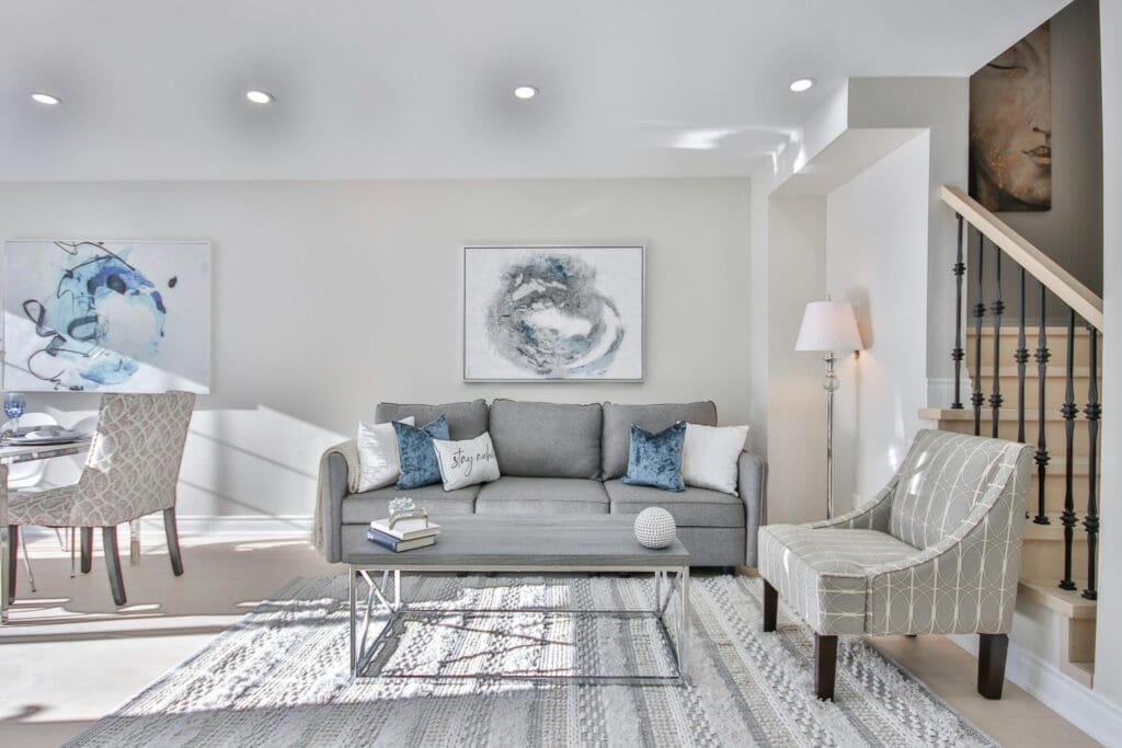 A beautifully styled living room that highlights the freedom and flexibility of a lease-to-own path to homeownership.