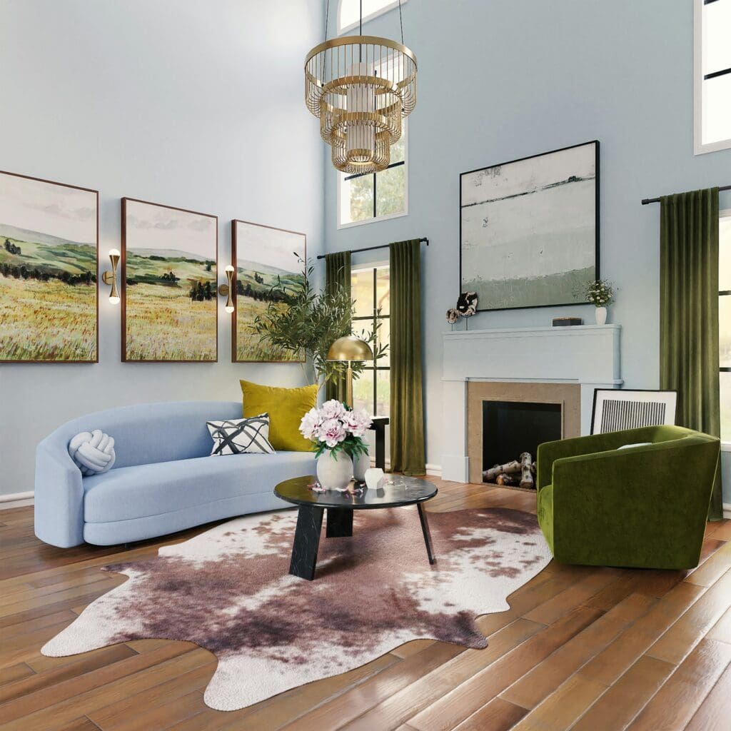 A thoughtfully decorated living room that offers both charm and functionality—ideal for anyone exploring lease to own Raleigh NC as a pathway to owning a home.