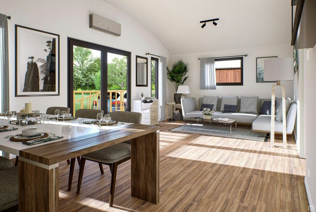 Bright and airy living room with cozy seating and modern accents—perfect for anyone starting fresh in Raleigh and looking for a place to truly feel at home.