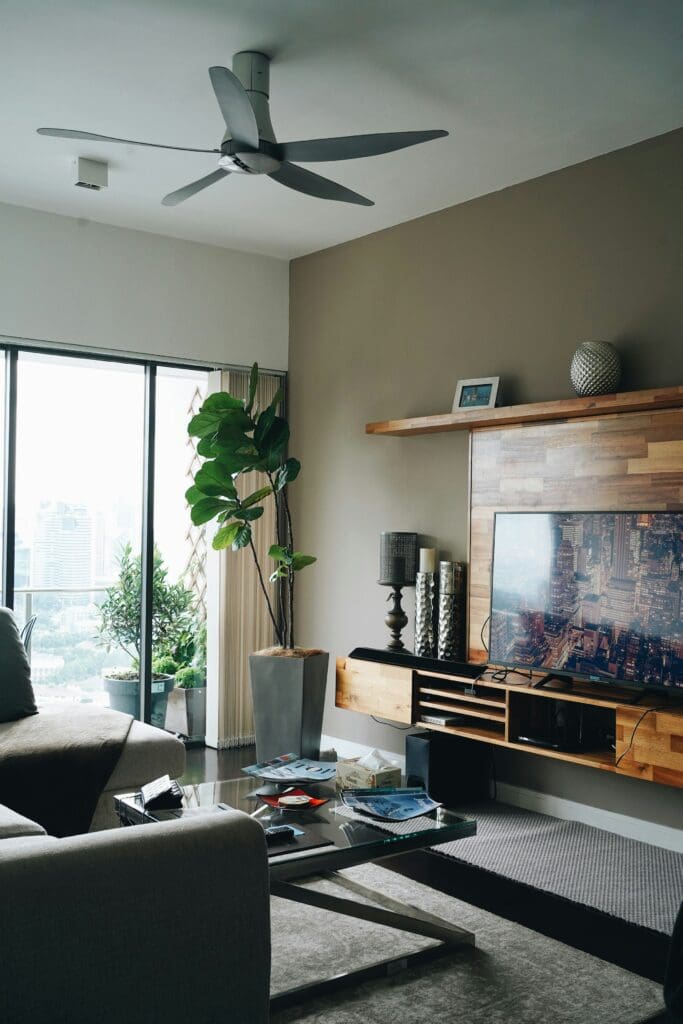 Modern and comfortable living room setup, ideal for families considering rent to own Raleigh to avoid the hurdles of traditional financing.
