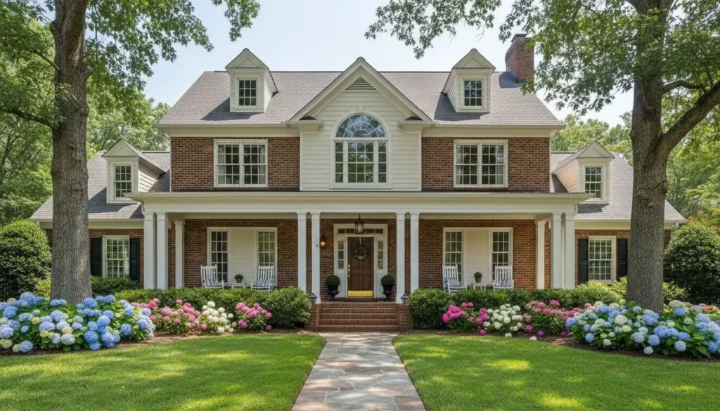 Lease to Own Charlotte home exterior with classic Southern architecture and landscaped front yard.